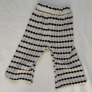Zara  Black+White Crochet Pant || 18-24M